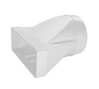 Ø 150 mm - 220 x 90 mm, raccordo a 90° canale angolare su rotondo, per tubo/canali