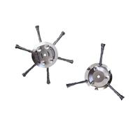 150 mm OD 5,9 pollici / 5 ID da 1,95 Testa a tracolla di erba filo annodata, ruota in acciaio universale per taglierina la spazzola tosaerba, strumento ruggine delle erbacce 6 head 1pcs