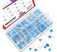 150-Pcs 15 Value High Voltage DIP Ceramic Capacitor Assortment Kit - 2KV 2000V 100pF to 10000pF Capacitance Meters