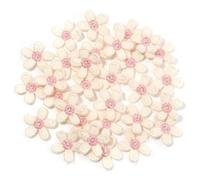 150 Pcs Multicolor Flower Appliques 2cm Embroidered Patches For DIY Clothes Sewing Wedding Decoration Accessories(Beige Pink 30Pcs)