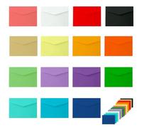150 Pezzi 15 Colori Mini Carino Buste Buste Lettere Lettera Busta Colorate Piccole Multicolori per Lettere, Piccola Piccole Busta Colorata in Paper Piccola per Compleanno Feste Matrimoni (115 x 83 mm)