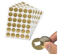 150 pezzi, 25mm, Gratta e Vinci Adesivo Rotondo (Scratch Sticker) - Oro
