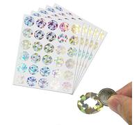 150 Pezzi - 25mm Gratta e Vinci Personalizzato Bollini Adesivi, Olografico Lucido