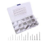 150 Pezzi Assortimento Di Coppiglie Elastiche, 15 Tipi Coppiglie Inox Coppiglia