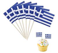150 pezzi Bandiere Stuzzicadenti della Grecia,Paesi Greci Stuzzicadenti, Bandiere Cocktail, Mini Bandiera Palmare,Stuzzicadenti con Bandiera Della Grecia Bandiere,per Feste