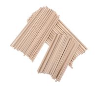 150 Pezzi Bastoncini di Legno Rotondi per Tort | Legno Naturale, Finitura Liscia e Non Trattata, per Supporto Invisibile, Set