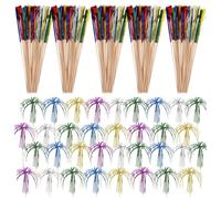 150 Pezzi Bastoncini per Cocktail, Fuochi D'artificio Cocktail in Legno Stuzzicadenti per Cocktail Plettro di Palma per Torte Decorazioni Bar Articoli per Feste