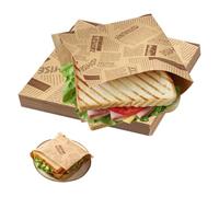 150 Pezzi Carta Oleata per Alimenti 15x15 cm, Sacchetti per Snack e Hamburger, Sacchetti per Alimenti Anti-grasso, Carta da Imballaggio Alimentare Usa e Getta per Patatine, Hamburger, Panini