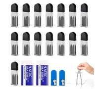 150 Pezzi Compasso Ricariche 2mm 2B, Mine Per Compasso, Kit Mine Grafite per Disegno Tecnico e Geometria, con 2 Temperamatite e Gomma, Mine Per Compasso Tracciatura Precisa e Fluida