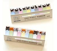 150 pezzi/Confezione Set di note adesive a tema gatto carino - Essenziale per segnalibri e memo, forniture per ufficio e scuola 1 set di gatti neri,1 set di gatti colorati,5 pezzi Gatto Arcobaleno,2 g