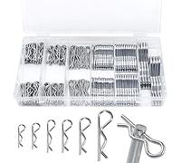 150 pezzi Copiglie, R Clip Perni di Fissaggio Clip Coppiglia di Fissaggio in Acciaio Inossidabile, coppiglia a molla in acciaio inox, 6 diverse misure