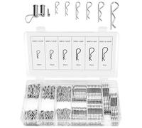 150 Pezzi Coppiglie Spaccate, Copiglie Clips Coppiglie Mollette a R, Coppiglie di Sicurezza R Clips Molla Coppiglia Clip Perno per Automobili Camion Trattori