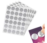 150 pezzi di graffi autoadesivi, 25 mm per grattarsi, carte da graffiare, biglietti da graffiare, graffi rotondi, carte rotonde (argento)