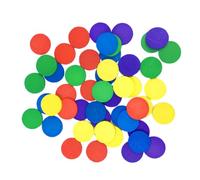 150 Pezzi Disco Rotondo in Legno per Matematica, 25mm, 5 Colori | Gioco Educativo, Migliora Cognizione Colori e Calcolo, Leggero, per Attività Manuali e Scuola