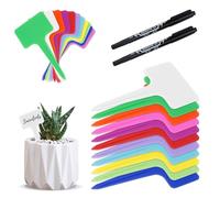 150 Pezzi Etichette per Piante, Piante Etichetta di Plastica, Targhette per Piante Impermeabile, Etichette da Giardino, Viene Fornito con 2 Pennarelli, per Ortaggi, Fiori (50 Bianco + 100 Colore)