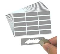 150 pezzi, Gratta e Vinci Personalizzato Adesivi, Scratch Sticker - 48 x 15mm, Grigio Rettangolo
