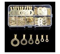 150 pezzi M3/M4/M5/M6/M8/M10 terminali ad anello occhielli terminali a crimpare in rame connettori for cavi non isolati kit assortimento