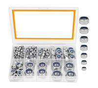 150 pezzi M4/M5/M6 in acciaio inossidabile, dadi autobloccanti antiscivolo in nylon, tappi a vite esagonali for edilizia