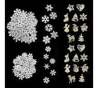 150 pezzi mini decorazioni natalizie fiocchi di neve, accessori invernali fai da te per albero di Natale, materiali creativi fatti a mano, adatti per ghirlande dell'Avvento
