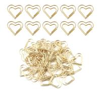 150 Pezzi Mini Graffette, Oro Graffette Cuore Segnalibri Fermagli per Carta in Metallo Piccole per Documenti Ordinamento Organizzazione Artigianato Bambini Ufficio Materiale Scolastico
