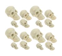 150 pezzi Mini teste di teschio in plastica: teschi in miniatura, statuette di