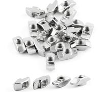 150 Pezzi per Dadi a T, M5 dadi a T, in acciaio al carbonio, dadi a T, dadi a T, dadi a martello, dado a martello, scanalatura per profilo in alluminio