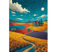 150 Pezzi Puzzle per Adulti Campo Astratto, puzzle Classico 150 pezzi, Intrattenimento Creativo, Divertimento, Puzzles Regalo per il Relax, Decorazione per Murale 14x10inch