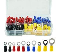 150 Pezzi Ring Connettori Elettrici Set, Isolati Capicorda Elettrici Crimp, Crimpatrice Crimp Terminale Set