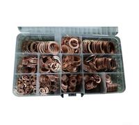 150 pezzi rondelle di rame guarnizione set per pozzetto con scatola completa assortimento (300pcs)
