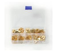 150 pezzi Terminali ad anello Connettori for cavi elettrici Assortimento di terminali a crimpare non isolati M3/M4/M5/M6 con scatola