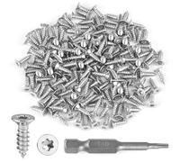 150 Pezzi Vite Autofilettante,Svasate Viti per Legno M3*10mm, Viti Autofilettanti per Metallo Testa Prugna 304 in Acciaio Inox con Cacciavite a Testa di Prugna, Viti Legno per Mobili