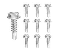 150 pezzi Viti Autofilettanti Testa Esagonale M4.2 x 16 mm, viti Autoforanti in Acciaio inox 410, Viti Autoperforanti per Fissaggio Carrozzeria Legno Lamiera