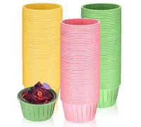 150 Pirottini per Cupcake e Muffin in Carta - 3 Colori per Festa, Matrimonio, Compleanno, Halloween, Natale