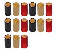150 Pz Capsule Termorestringenti per Bottiglie Tappi Termoretraibili per Bottiglie di Vino Permanente Sicuro Non Tossico, per Famiglie, Cantine, Ristoranti, Feste, ECC-Nero, Rosso Vino, Oro, 30 Mm
