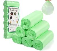 150 sacchetti biodegradabili per la spazzatura, 6 l, sacchetti per rifiuti alimentari, sacchetti per la spazzatura compostabili (35 x 40 cm)