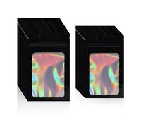 150 Sacchetti Con Chiusura a Pressione - Colorati Con Finestre Trasparenti, in Alluminio Laser - Per Confezionare Gioielli, Caramelle, Snack