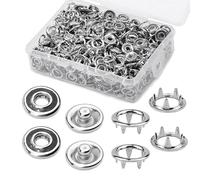 150 Set Di Bottoni A Pressione 95Mm Argento Per Cucire E Creare