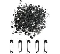 150 spille da balia, 19 mm, mini spille da balia, in metallo, per vestiti, cucito, creazione di gioielli, colore nero