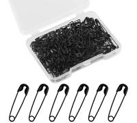 150 spille da balia, 19 mm, mini spille da balia, in metallo, per vestiti, cucito, creazione di gioielli, colore nero