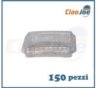 150 vaschette rettangolari 250cc alluminio per alimenti salumi take away