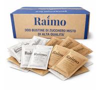 150 Zucchero Bustine Bianco + 150 Di Canna Monodose 4 g - Bustine Zucchero Monodose Prodotto In Italia - Ideale per Bar, Ufficio, Hotel e Catering - Porzioni Igieniche per Caffè, Tè e Bevande Calde