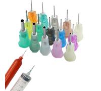 1500 aghi erogatori per siringhe a punta smussata per colla liquida industriale, lunghezza aghi 13 mm, 0,45 mm (ID) x 0,7 mm (OD), lunghezza totale 30 mm, 22 g, nero
