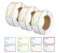 1500 Etichette Adesive per Barattoli Rotolo Rtichette Adesive Etichette per Barattoli per Cucine Ristoranti Negozi di Alimentari Mercati (25 x 40 mm)