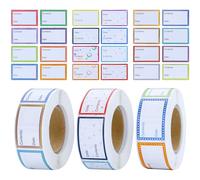 1500 etichette per congelatore da scrivere, 25 x 40 mm, autoadesive, etichette per data alimentare, facilmente rimovibili, per cucina, bicchieri, bottiglie, etichette per marmellate