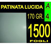 1500 FF Carta 170 GR fotografica PATINATA lucida x stampante laser A4