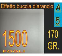 200 FOGLI A5 Carta 170 gr EFFETTO BUCCIA D'ARANCIO BIANCA stampante laser FOTO
