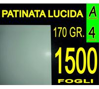 750 FOGLI 170 GR A4 CARTA PATINATA LUCIDA STAMPANTI LASER X POSTER