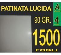1500 FOGLI Carta 90gr fotografica PATINATA lucida x stampante laser A4 21X29,7CM