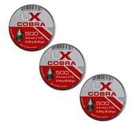 1500 PALLINI PIOMBINI 4 5 4.5 45 MM PIOMBINI COBRA PER CARABINA PISTOLA ARIA COMPRESSA GAS CO2 Bersaglio 14x14 Omaggio