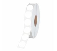 1500 pezzi adesivi bianchi rotondi, etichette di inventario con linea di perforazione in un rotolo per ufficio, vendita al dettaglio, casa, aula, magazzino (1,3 cm di diametro)